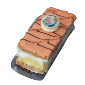 Oranje dubbel tompouce