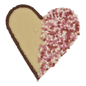 Chocolade hart wit