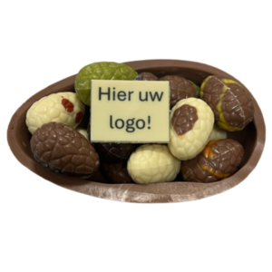 half ei met eitjes en logo